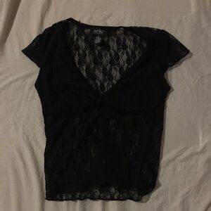 Just Polly black lace top